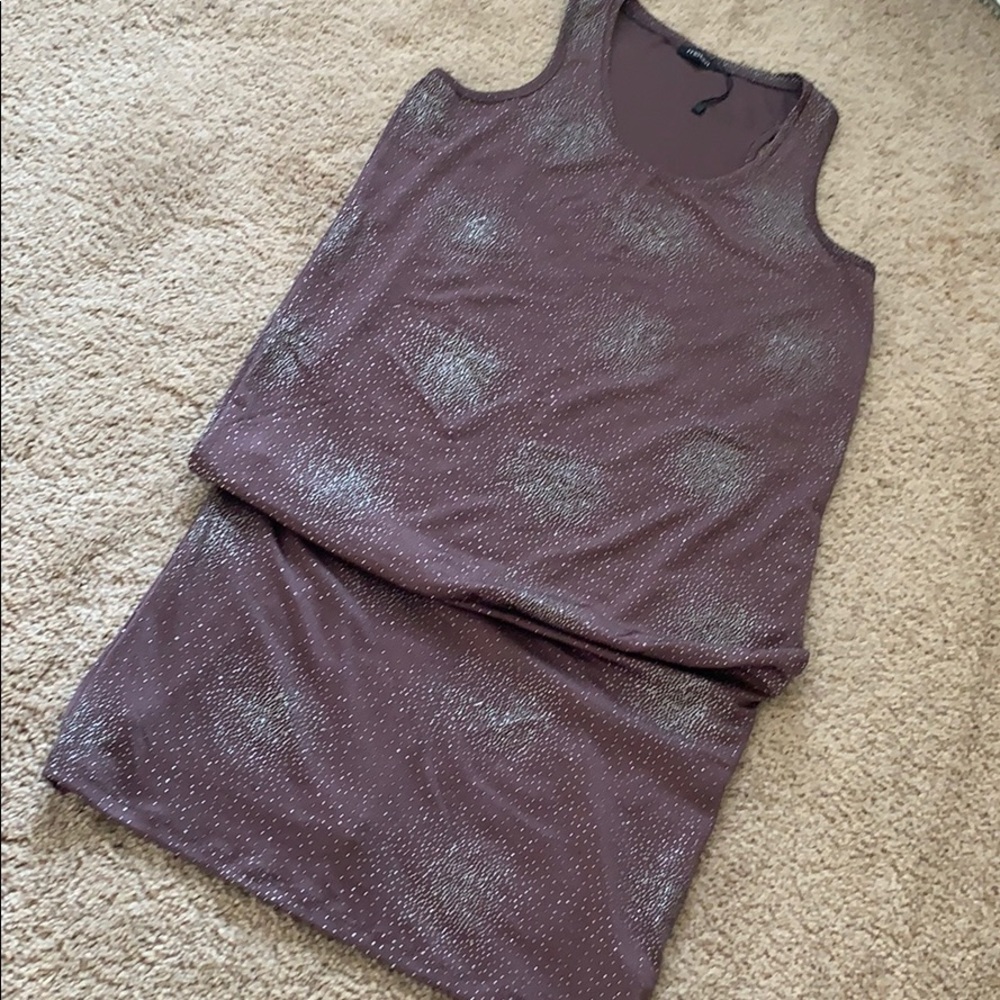 Sparkly Bronze Mini Dress